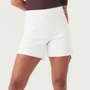 SPANX High-Waisted Cream Shorts